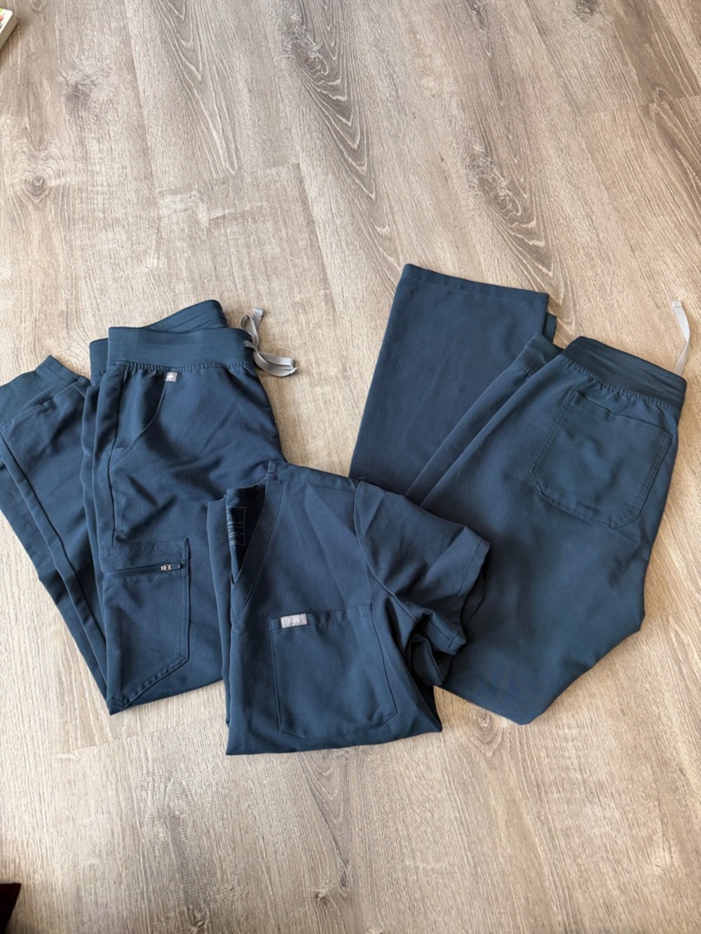 FIGS bundle dark harbor - joggers, Livingston, one pocket scrub top